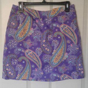 Loudmouth Purple paisley skort size 6